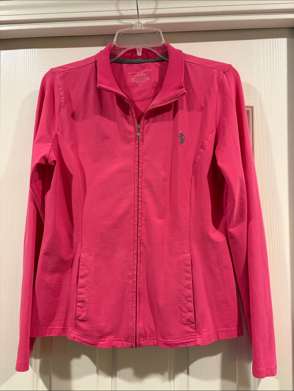 Ralph Lauren Pink Full-Zip lightweight Jacket size M like new